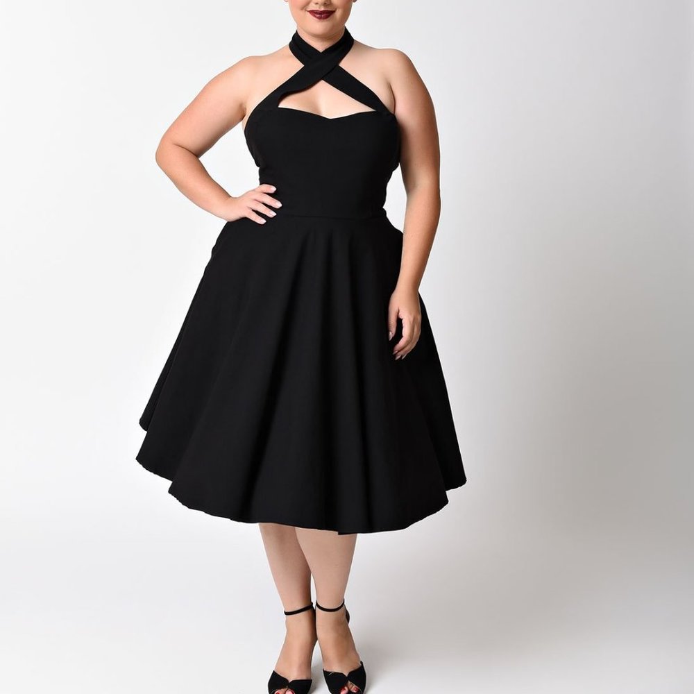Unique Vintage Rita Dress in Black